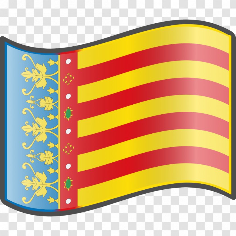 Flag Of The Valencian Community Crown Aragon Senyera - Spain Transparent PNG