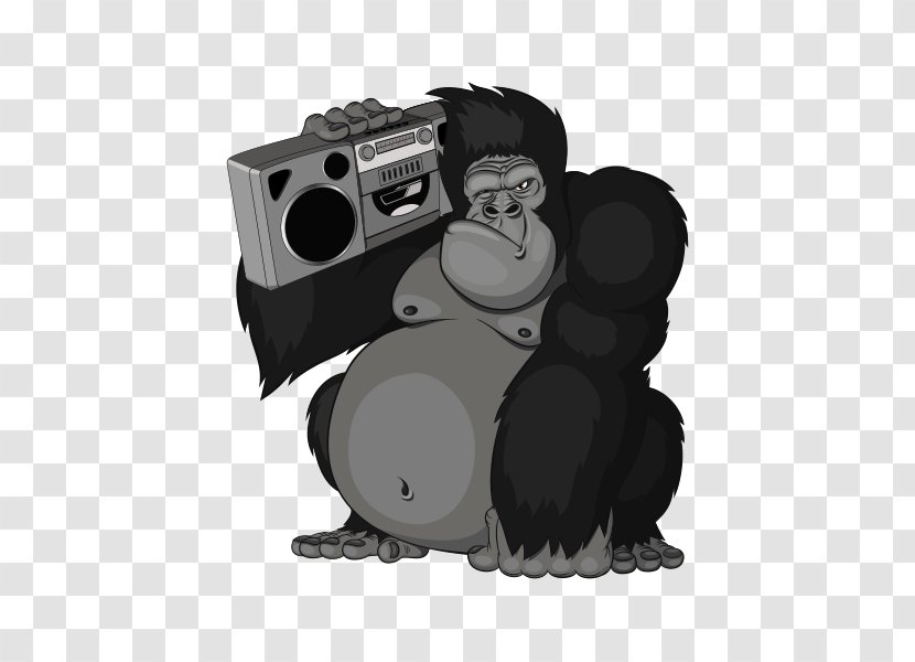 Western Gorilla Ape Clip Art - Funny Animal - Monkey Transparent PNG