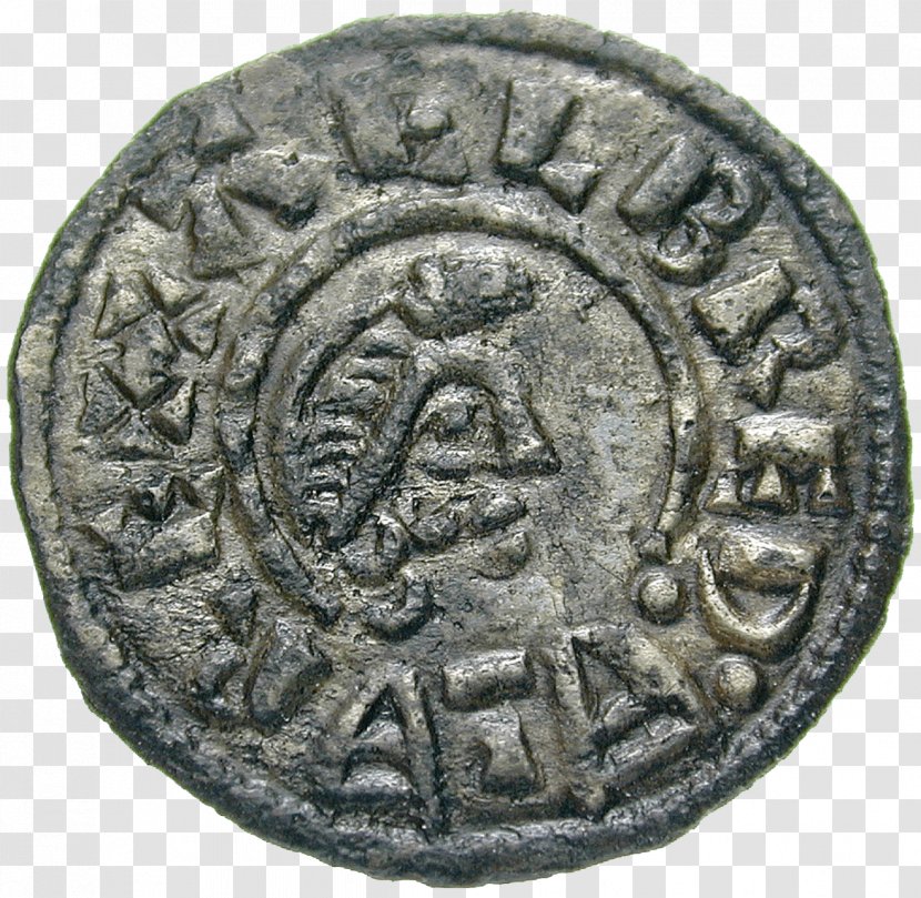 Coin Carolingian Empire Denarius Feudalism History - Nickel Transparent PNG