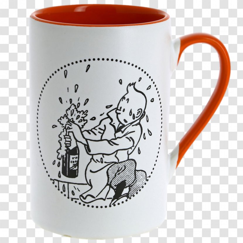 Snowy The Crab With Golden Claws Tintin In Congo Coffee Cup Land Of Soviets - Drinkware - Mug Transparent PNG