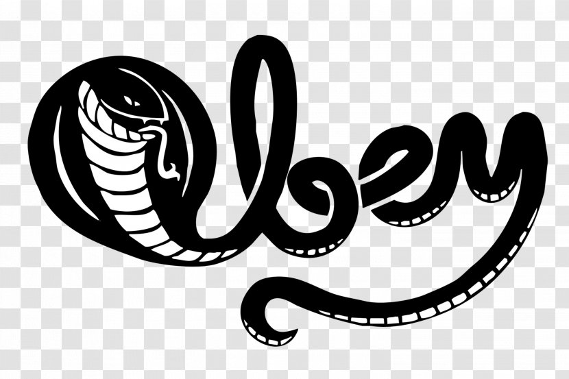 Snake Black And White Cobra - Color - Curved Transparent PNG