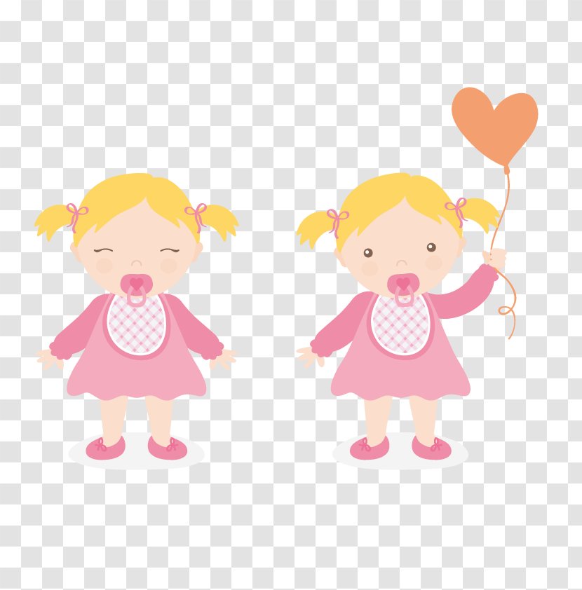 Euclidean Vector Childhood Illustration - Flower - A Lovely Baby With Flat Dress. Transparent PNG