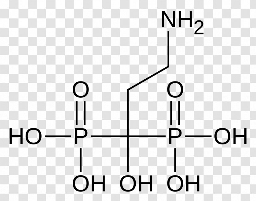 Pamidronic Acid Pharmaceutical Drug Osteoporosis Bisphosphonate - Black And White Transparent PNG