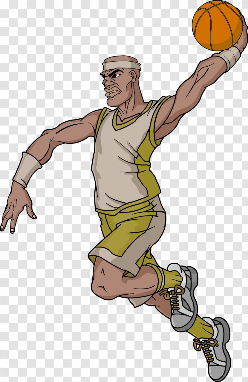 NBA Basketball Cartoon Character - Yellow - Player Transparent PNG
