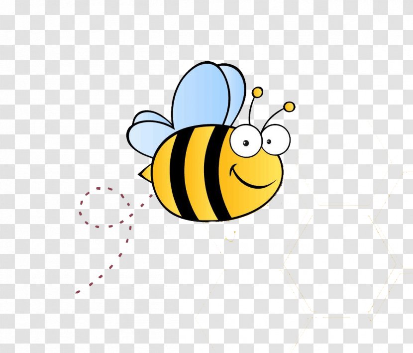 Bee Cartoon Clip Art - Watercolor Transparent PNG