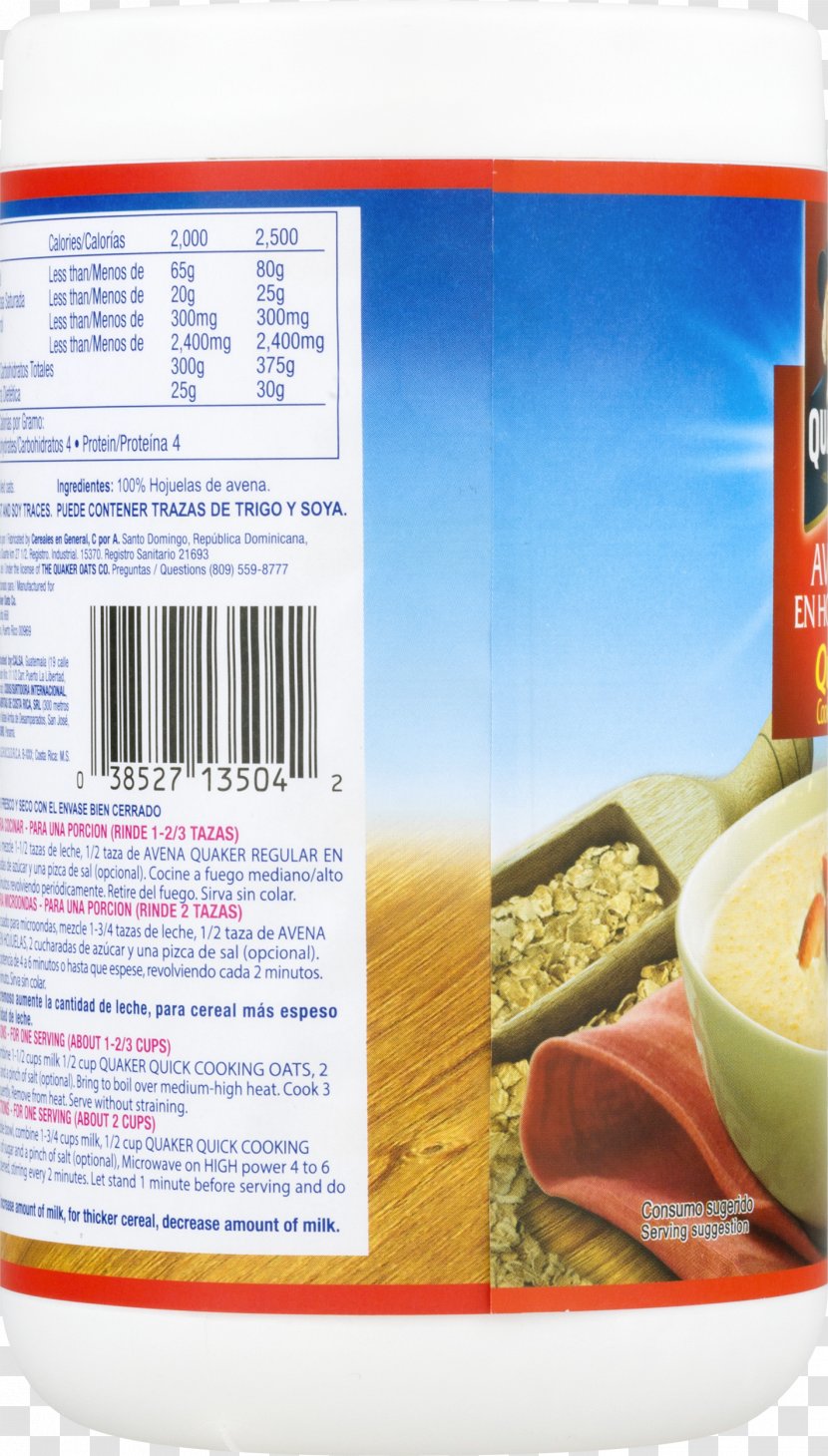 Food Quaker Oats Company Nutrition Facts Label - Font Transparent PNG