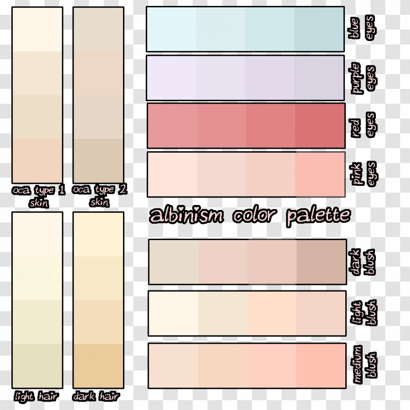 Albinism Human Skin Color Palette Scheme - Text - Eye Transparent PNG