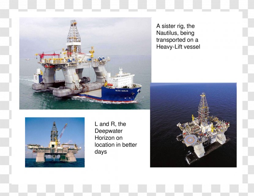 Deepwater Nautilus Horizon Drilling Rig Ship Gulf Of Mexico - Offshore Transparent PNG
