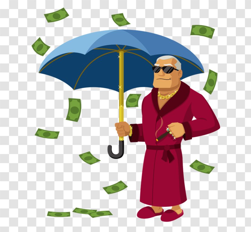 Umbrella Cartoon - Billionaire - Wealth Transparent PNG