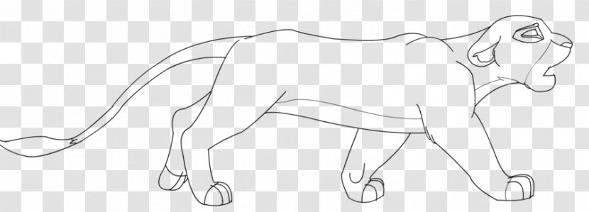 Lion Cat Mammal Drawing /m/02csf - Line Art - Sad Transparent PNG