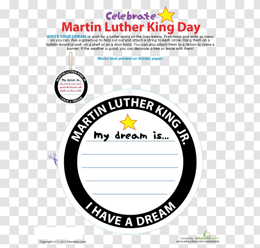 I Have A Dream Martin Luther King Jr. Day Education Elementary School - Jr Transparent PNG