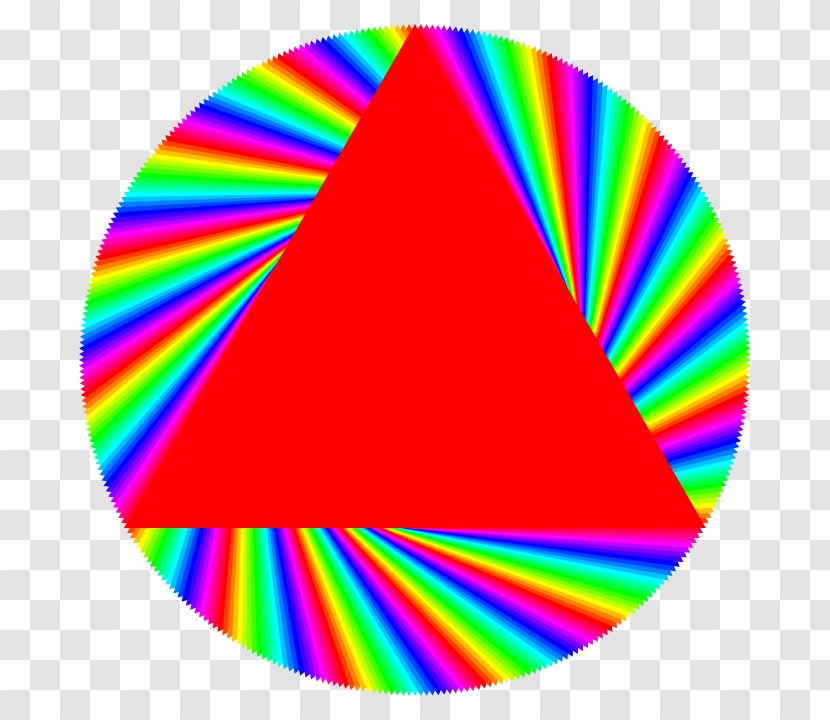 Triangle Circle Album Cover Red - Circular Transparent PNG