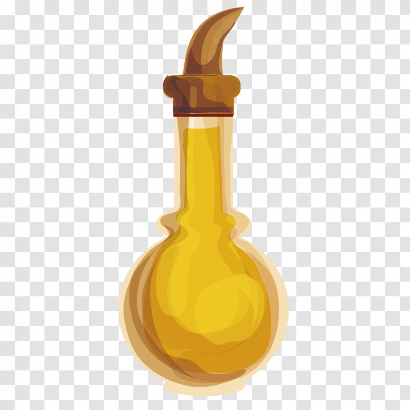 Olive Oil Bottle - Drawing - Fine Transparent PNG