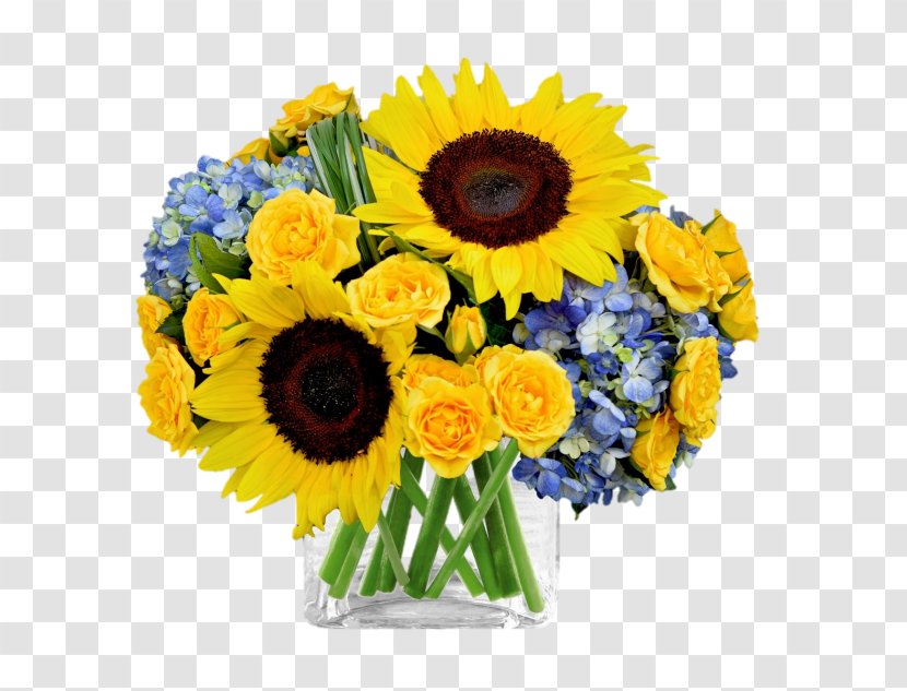 Common Sunflower Floral Design Cut Flowers Flower Bouquet Floristry Transparent PNG