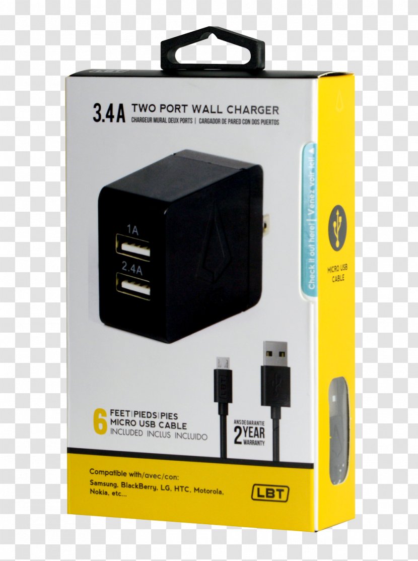 Adapter Computer Hardware Electronics - Accessory - Mobile Charger Transparent PNG