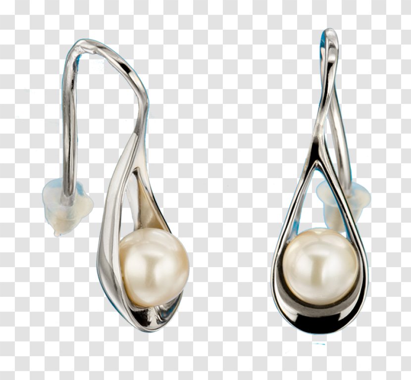 Pearl Earring Body Jewellery Silver - Gemstone Transparent PNG