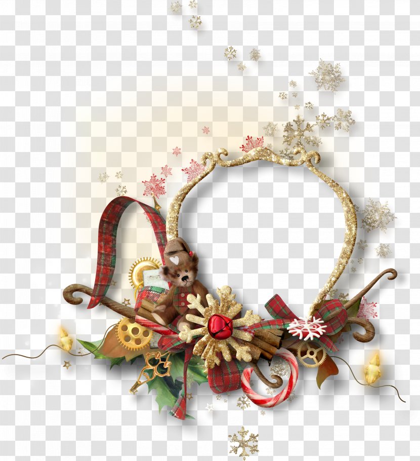 Christmas And New Year Background - Saint Nicholas Day - Necklace Flower Transparent PNG