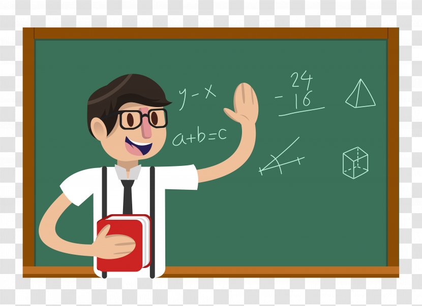 Teachers Day Student Education - Mathematics - Cartoon Math Male Teacher Transparent PNG