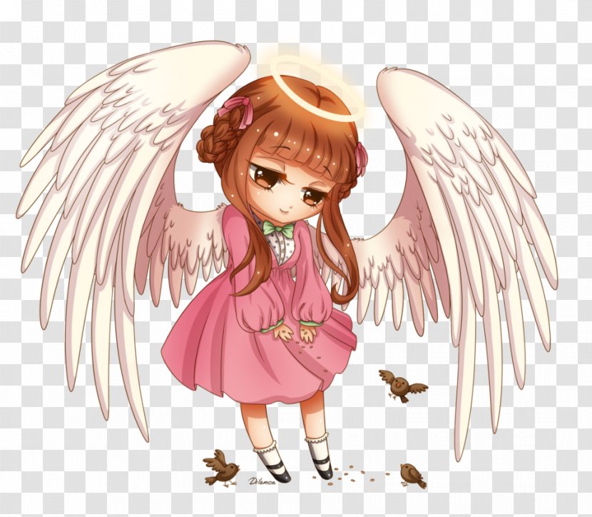 Fairy Illustration Cartoon Brown Hair Figurine - Flower - Second Prize Transparent PNG