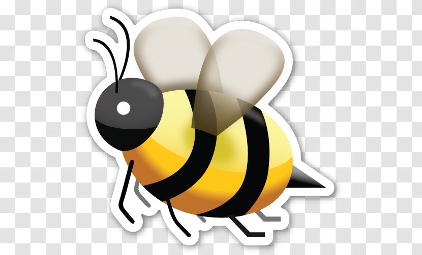 Emoji Honey Bee Sticker Lemonade - Iphone Transparent PNG