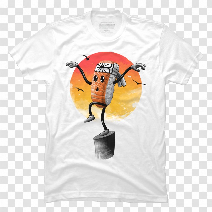 Printed T-shirt Sushi Top Spreadshirt - Orange - Handmade Lesson Transparent PNG