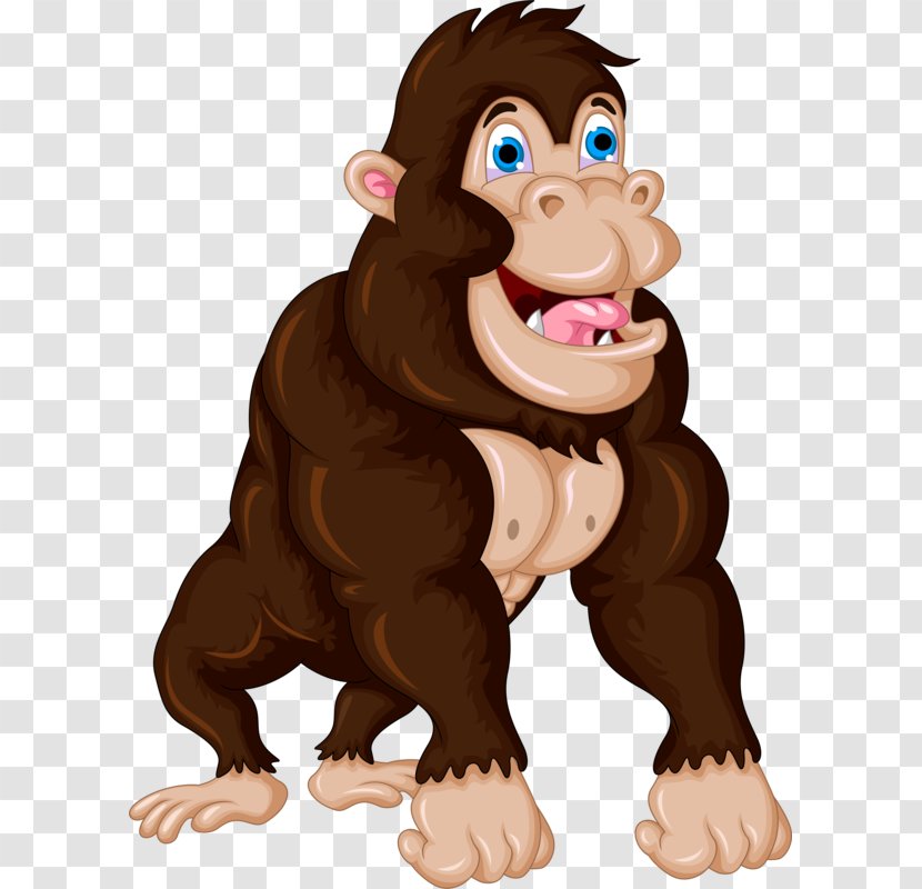 Gorilla Ape Cartoon Clip Art - Monkey Transparent PNG
