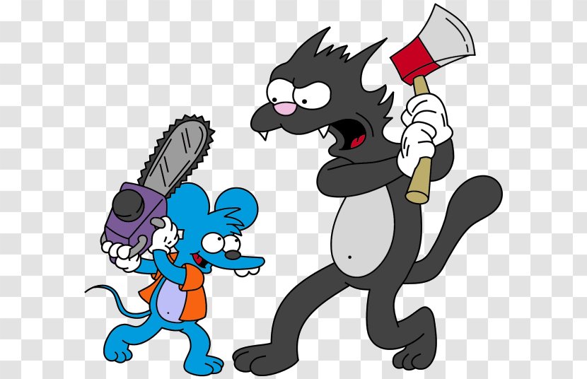Cat Drawing Television Mouse Cartoon - Simpsons Transparent PNG