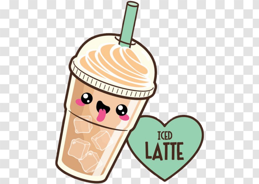 Latte Iced Coffee Espresso Clip Art - Drawing Transparent PNG