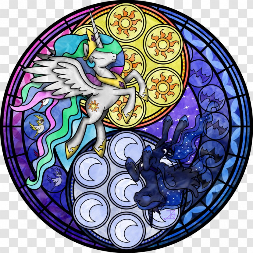 Twilight Sparkle Princess Luna Stained Glass Pony - Organism - Figure Transparent PNG