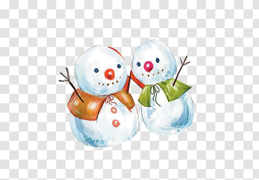 Snowman Illustration - Cartoon Transparent PNG