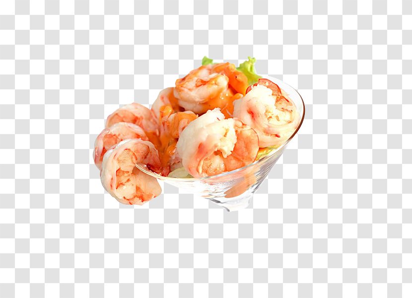 Prawn Cocktail Petit Four Ceviche Seafood - Cooking - Glass Bowl Of Lobster Transparent PNG