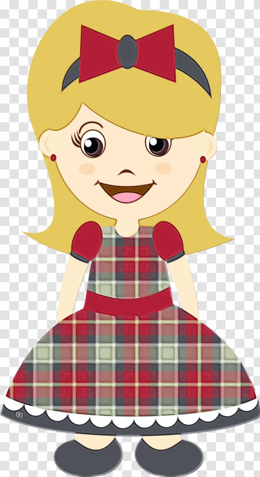 Party Hat Cartoon - Style Tartan Transparent PNG