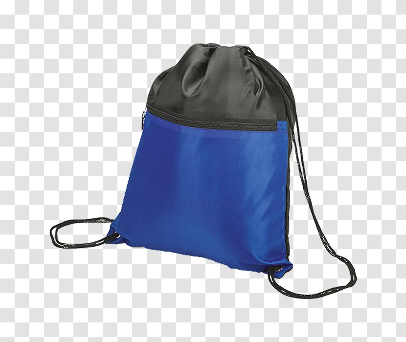 Bag Zipper Pocket Drawstring Clothing - Electric Blue - Backpack Transparent PNG