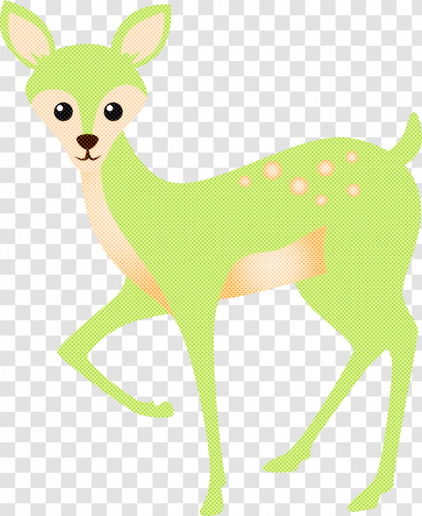 Green Deer Tail Wildlife Animal Figure Transparent PNG