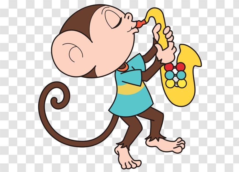 Saxophone Photography Royalty-free Illustration - Royaltyfree - Cartoon Monkey Blowing Su Na Transparent PNG