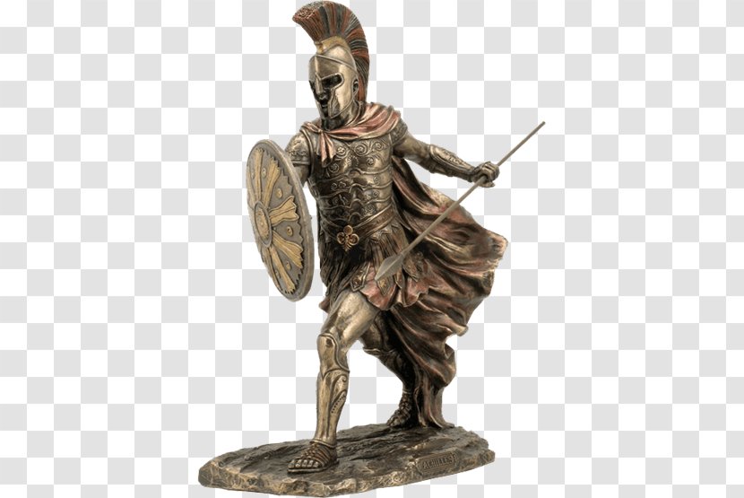 Achilles Trojan War Hector Sculpture Statue - Bronze - Spear Transparent PNG