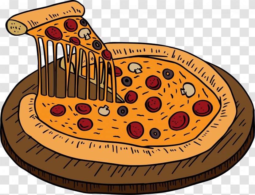 Pizza Fast Food Illustration - Cuisine - Hand-painted Transparent PNG