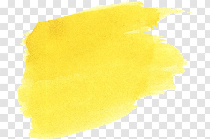 Petal - Yellow - Watercolor Brush Stroke Transparent PNG