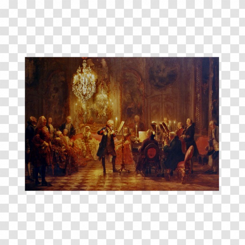 Concert For Flute With Frederick The Great In Sanssouci Concerto Painting - Silhouette Transparent PNG