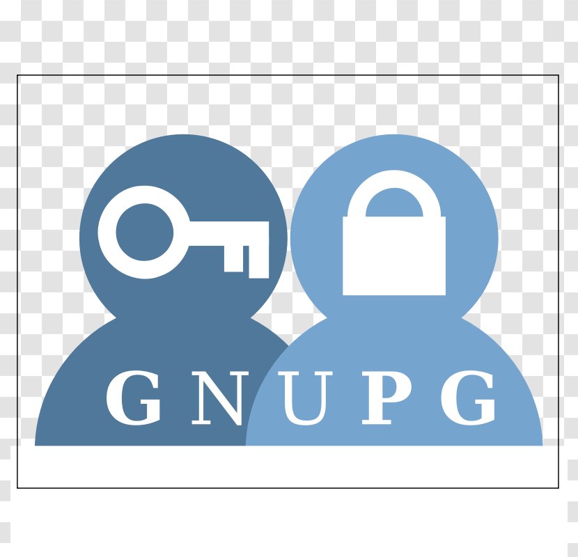 GNU Privacy Guard Logo Encryption - Blue - Public Domain Logos Transparent PNG