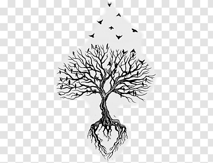Bird Graffiti Tattoo Tree Of Life - Henna Transparent PNG
