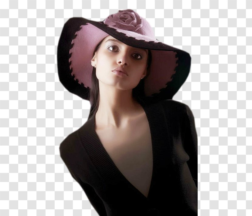 Woman With A Hat Painting - Lady Transparent PNG