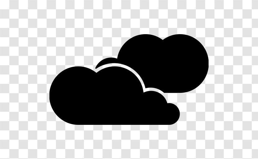 Monochrome Photography Silhouette Heart - Black And White - Cloud Transparent PNG