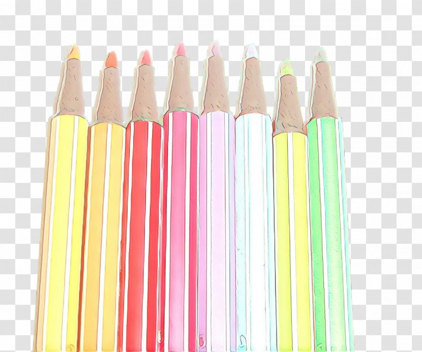 Pink Yellow Office Supplies Writing Implement Pencil Transparent PNG