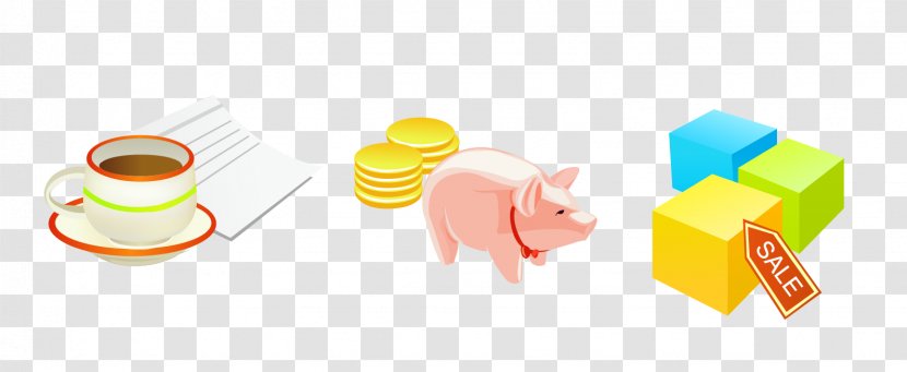 Brand Yellow Clip Art - Text - Vector Piggy Bank Transparent PNG