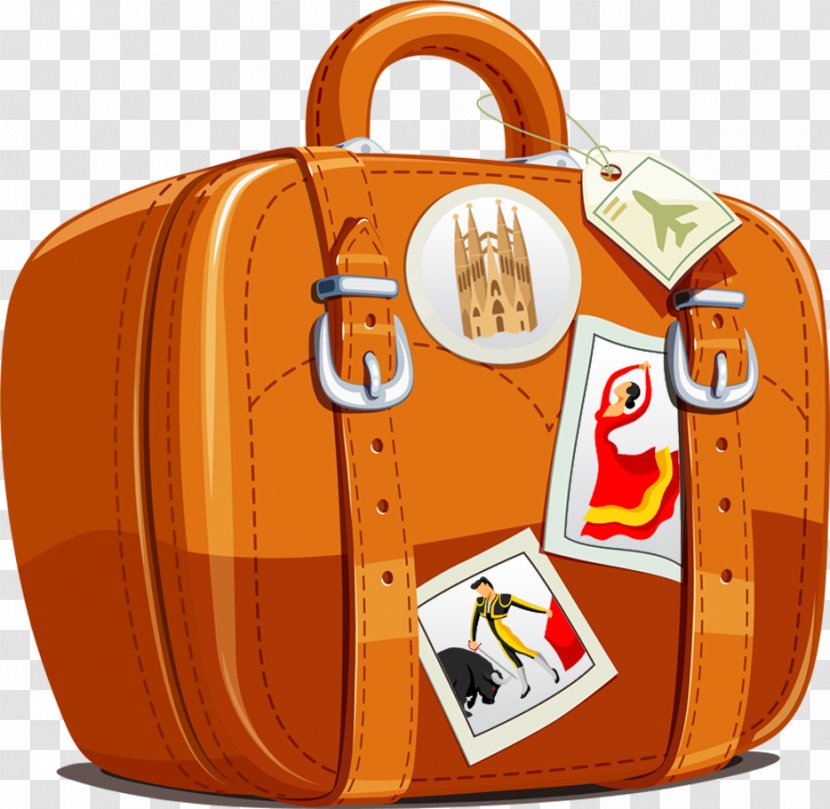 Suitcase Baggage Travel - Pumpkin Transparent PNG