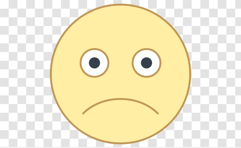 Emoticon Facial Expression Happiness Smiley - Yellow - Sad Transparent PNG