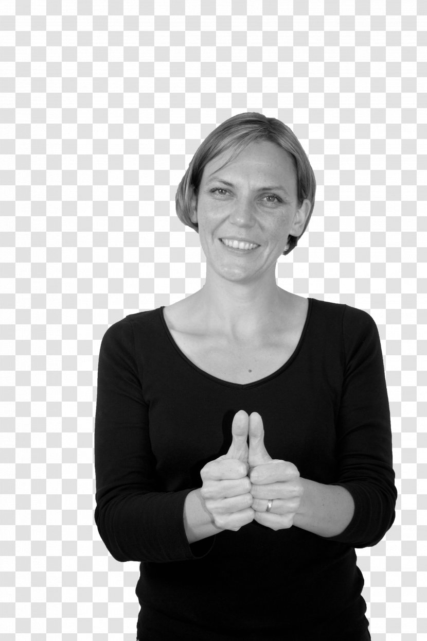 Deafness Fisaf Black And White French Sign Language Disability - Ensemble Transparent PNG