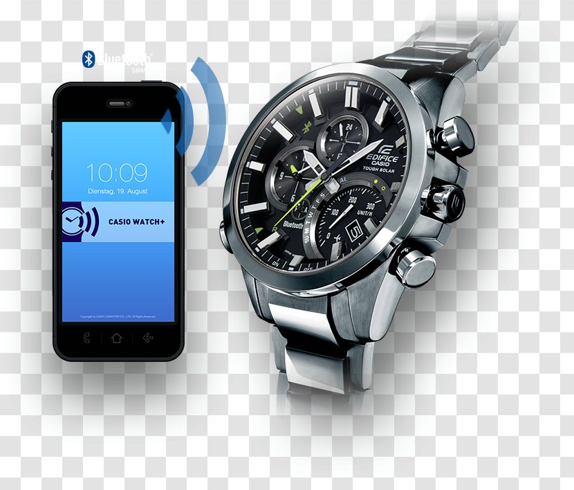 Casio EQB-500D-1A EDIFICE EQB501D Watch - Strap Transparent PNG