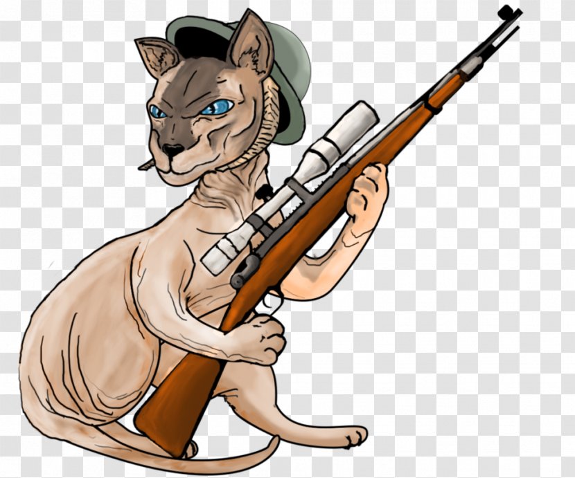 United States Army Sniper School Sphynx Cat Clip Art - Small To Medium Sized Cats Transparent PNG